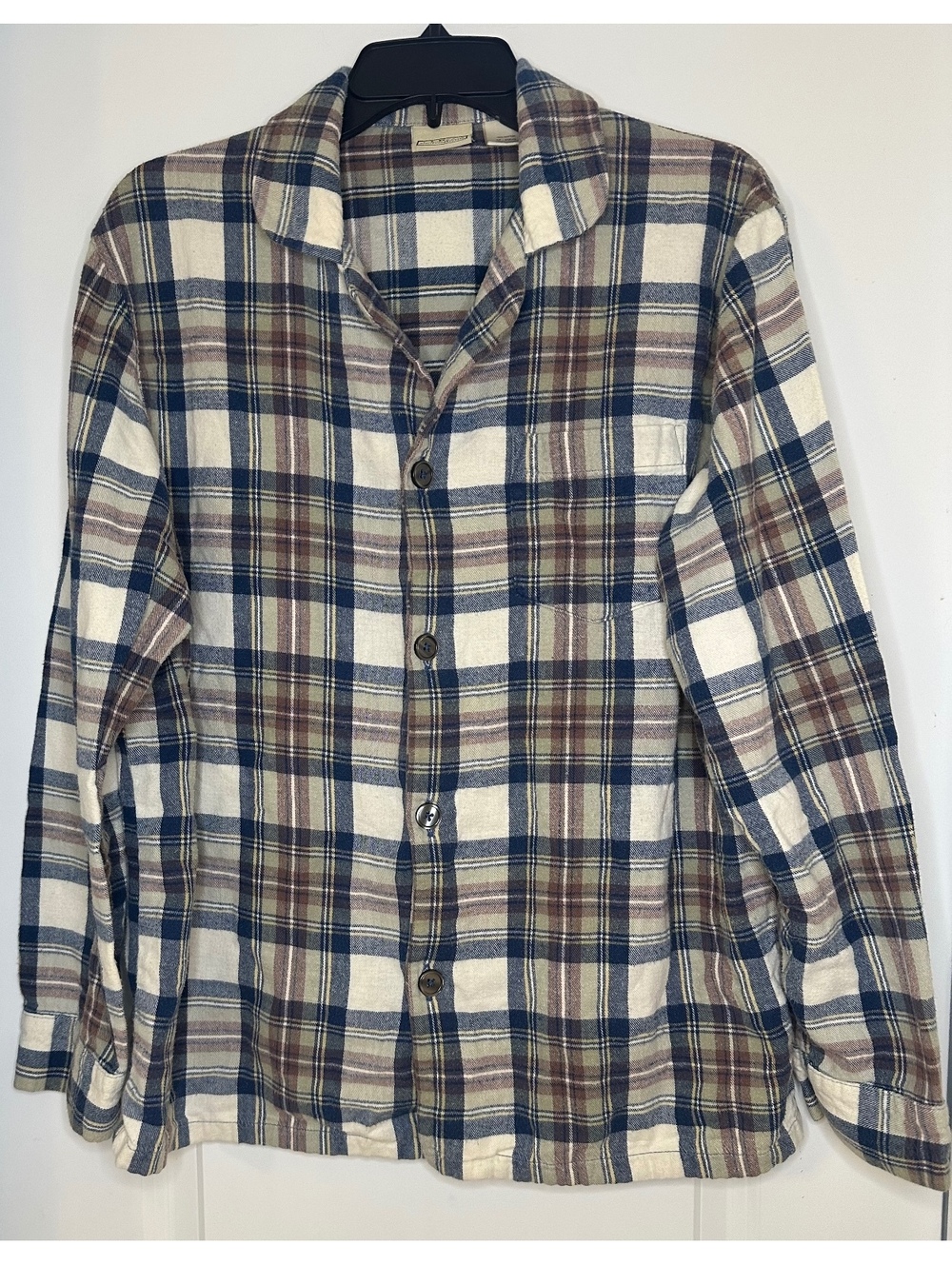 L.L.Bean Men's Medium Regular Flannel Shirt 100% Cotton Plaid Button-Up